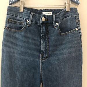 Good American Jeans, Straight Leg, Dark Blue, Size 6, 28” inseam